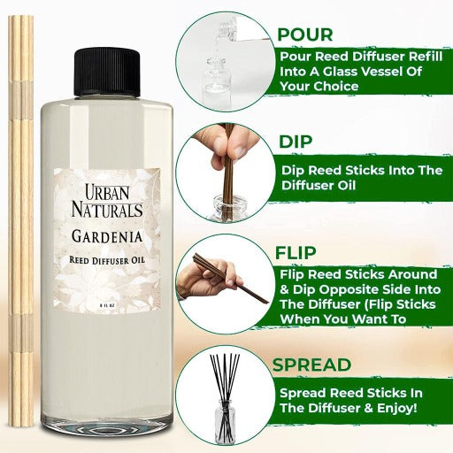 Gardenia 8oz Diffuser Refill Oil