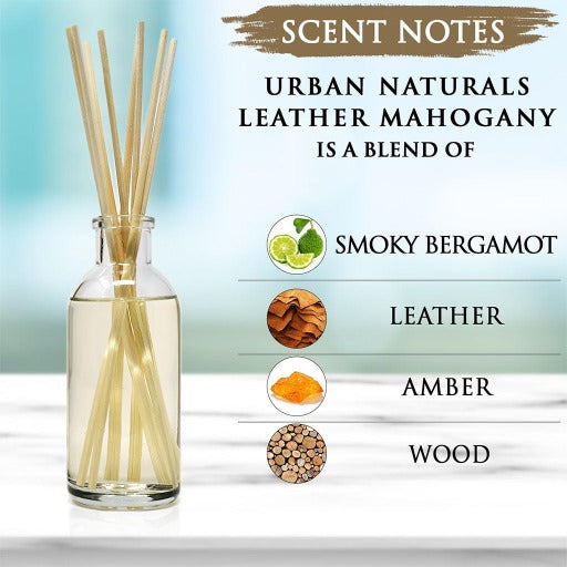 Leather Mahogany Reed Diffuser