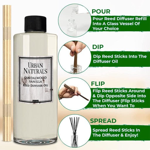 Sandalwood Vanilla 8oz Diffuser Refill Oil
