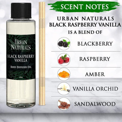 Black Raspberry Vanilla Scented Oil Reed Diffuser Refill