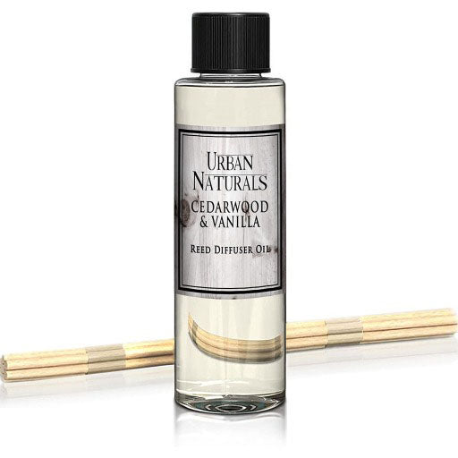 Cedarwood Vanilla Scented Oil Reed Diffuser Refill - Urban Naturals