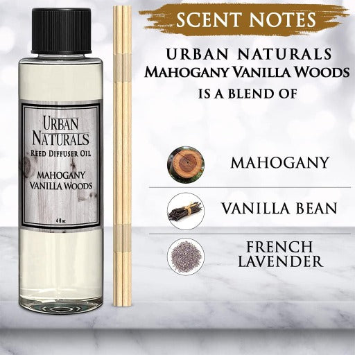 Mahogany Vanilla Woods Diffuser Refill Oil