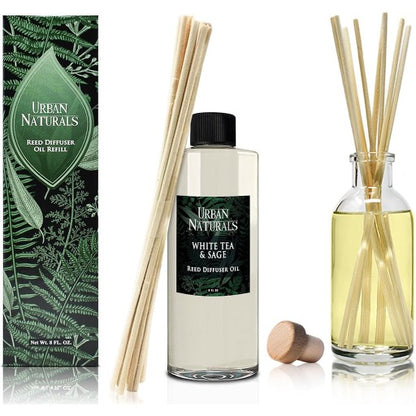 White Tea Sage 8oz Diffuser Refill Oil